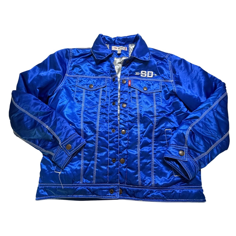 SB Sport Brooklyn Royal Giants Satin Quilted Jacket XL Negro Leagues Baseball